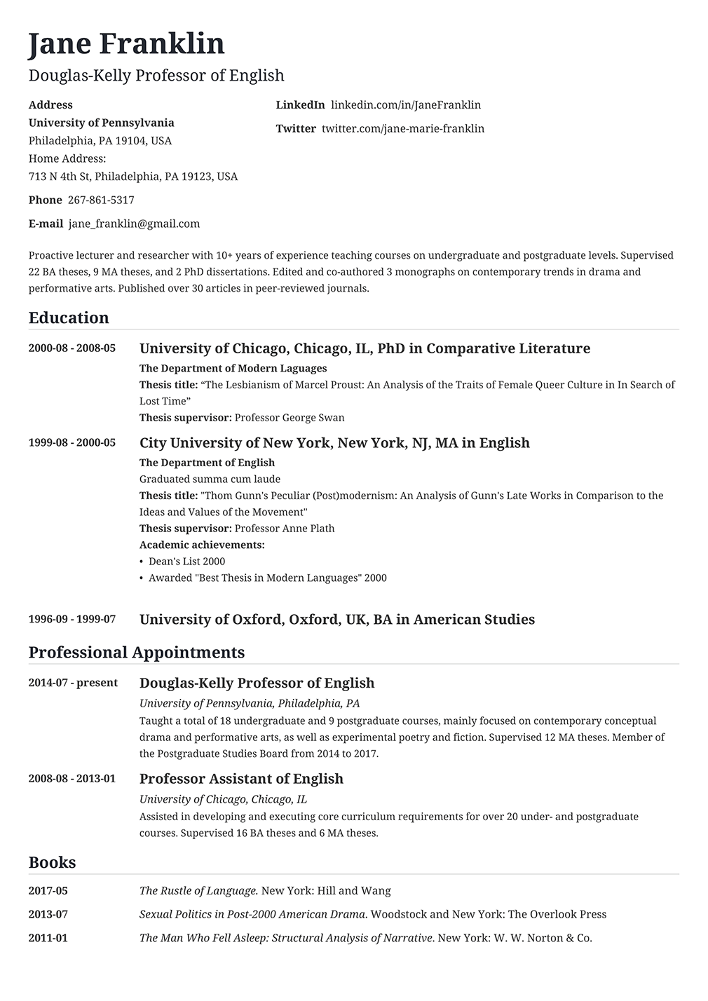 Curriculum vitae (CV)&nbsp;writing